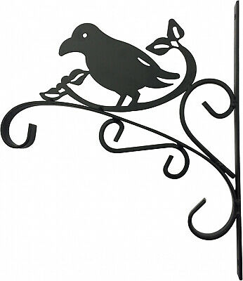 12 Inch Metal Plant Bracket Bird Shape with 2 Hooks for Hanging Garden Accessory