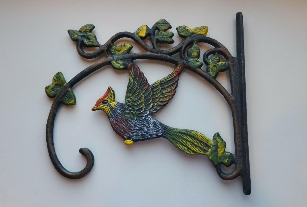 Plant hanger-Cardinal -Colorful-New-Cast Iron