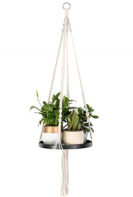 TIMEYARD Macrame Plant Hangers Shelf - Hanging Planter Indoor Decorative Pot Cut