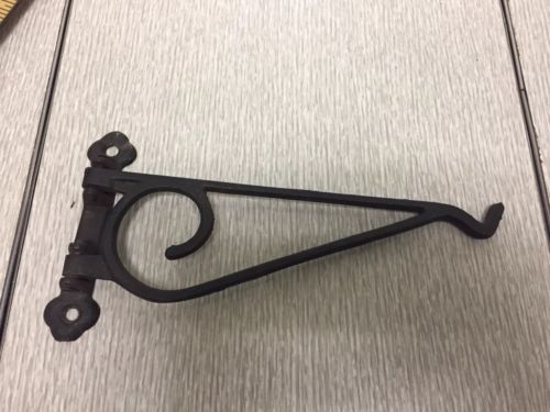 Vtg Wrought Iron Bracket Hanger Swivel Hanging Plant Hook Steam Punk Art