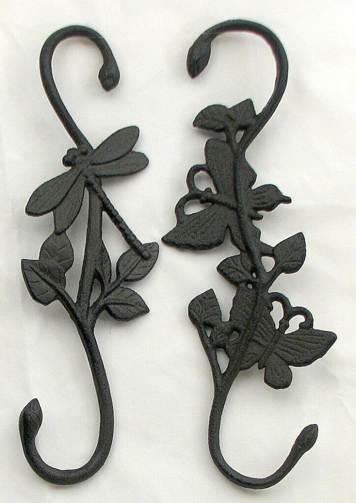 CAST IRON BUTTERFLY AND DRAGONFLY PLANT HANGERS / 0184S-03073R