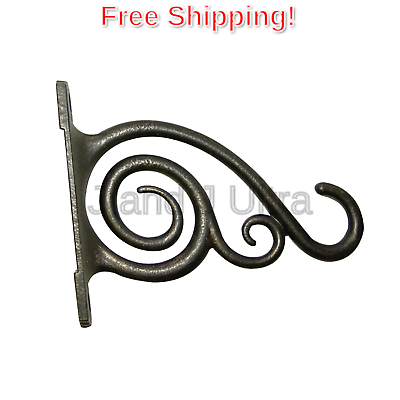 Panacea 100506642 Plant Bracket with Scroll Brushed, Bronze, 6