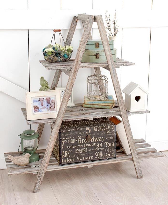 3-Tier A-Frame Wood Shelving Plant Stand Accent Home Decor 3 Colors