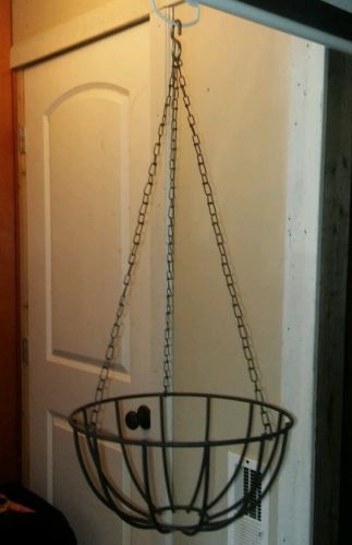 Iron hanging plant holder