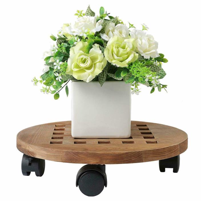 Plant Dolly Stand Wood 11