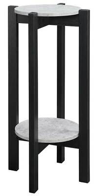 Plant Stand in Faux Cement and Black Finish [ID 3491024]