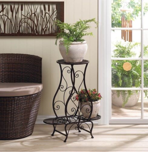 Hourglass Triple Plant Stand Fully Assembled Iron Flower Pot Holder