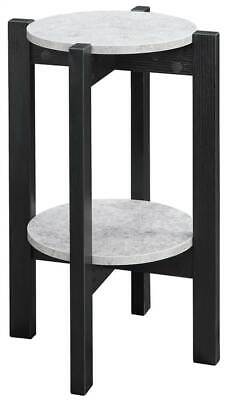 Medium Plant Stand in Faux Cement and Black Finish [ID 3491023]