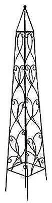 BORDER CONCEPTS Wisteria Obelisk, Steel, Black, 60-In. 72864