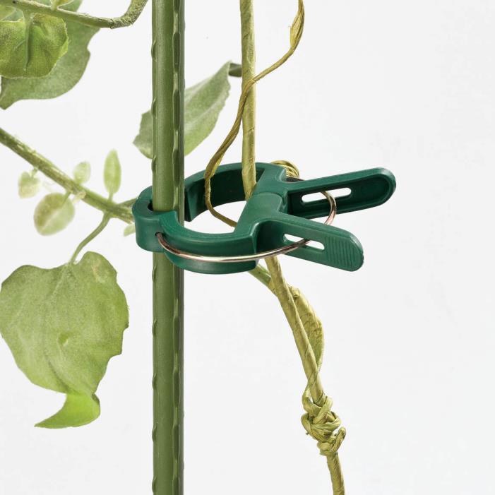 Plant Clips Set of 15 Enclose Around Heavy Easy-on/off Spring Plant Support
