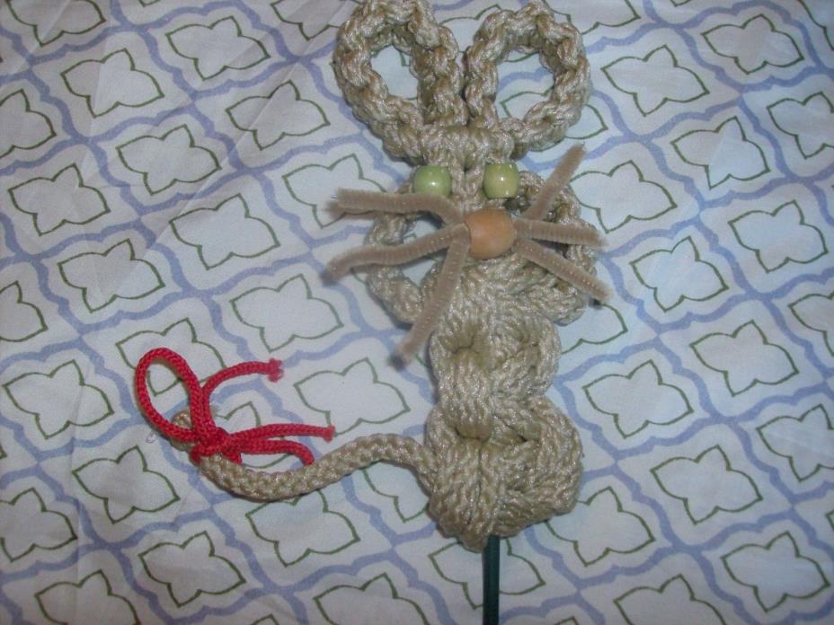 MOUSE handmade MACRAME plant stake , I have others