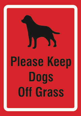 Please Keep Dogs Off Grass Sign - Large Home Business Lawn Signs - 2 Pack, 12x18