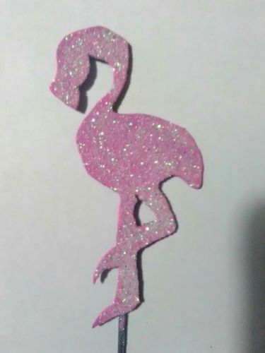 Sparkle Pink or any color Flamingo Yard Garden Plant Metal Stake Marker  4 1/2
