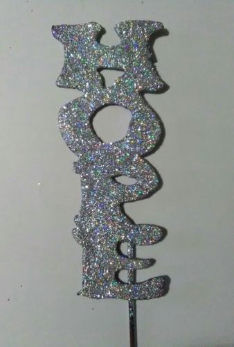 HOPE or any Word Plant Yard Garden Marker Handmade From Scrap Metal 5