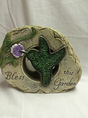 Bless This GArden- Hummingbird- Faux Stone