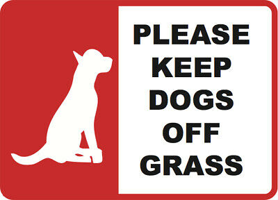 Keep Dogs of Grass - Yard Sign Inches Lawn Driveway Home Signs 4 Pack, 12x18