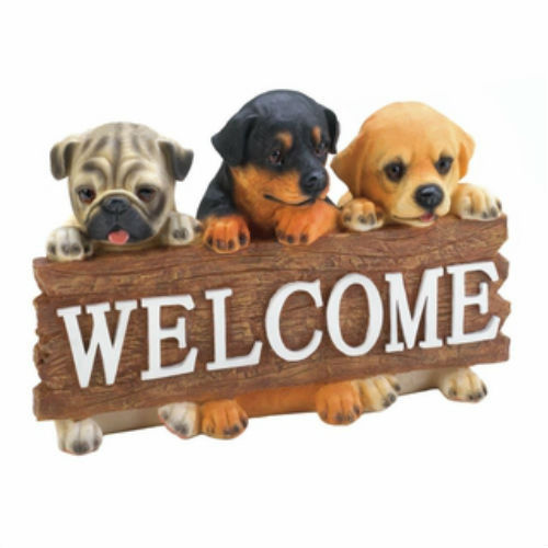 Puppy Dog Welcome Plaque Welcomes Family And Friends The Puppy Dog Way