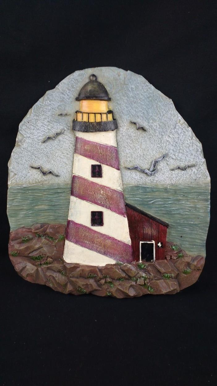 Lighthouse Stepping Stone or wall hanging Home or Outdoor Decor Faith Rollins
