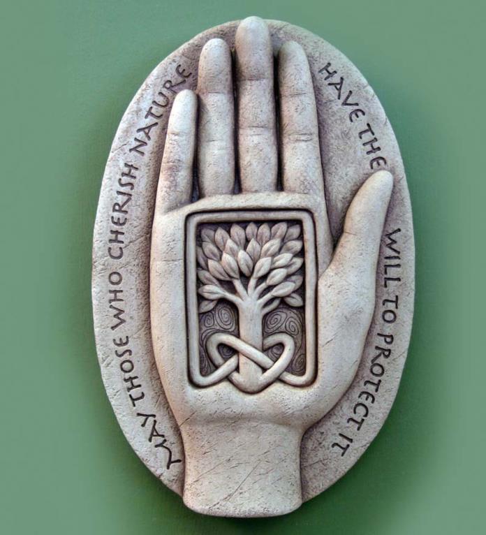 Conservation Tree Hand Plaque Carruth Studios Handcast Stone
