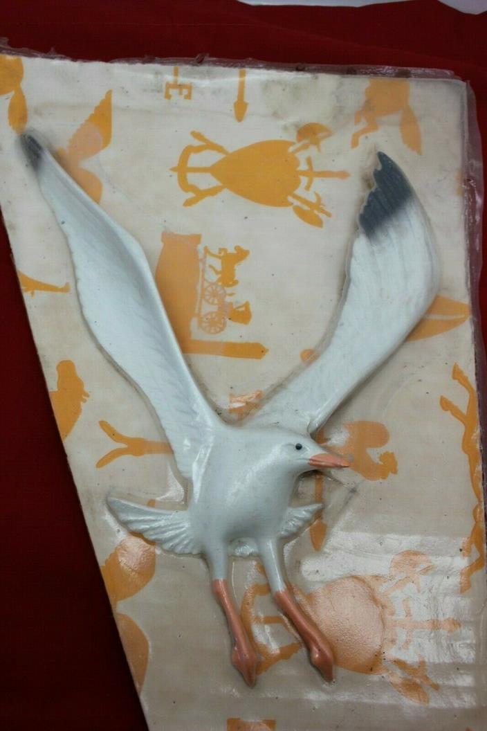 Vintage Mid Century Whitehall Forge Cast Aluminum Seagull Wall Plaque, NOS #3