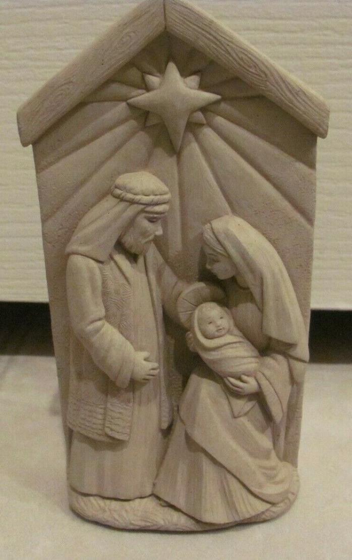 CARRUTH 2007 NATIVITY POTTERY PLAQUE SIGNED GEORGE CARRUTH 2008