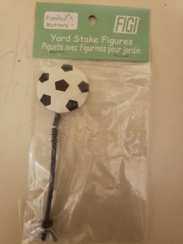 Russ Berrie - FIGI - Soccer Ball Family Matters Yard Stake (about 4
