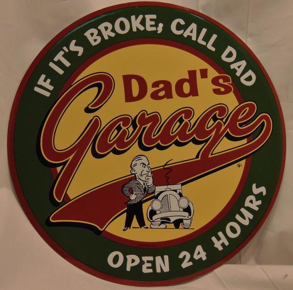 Dad's Garage Tin Sign Garden Farmhouse Plaque Porch Yard Decor Man Cave #550