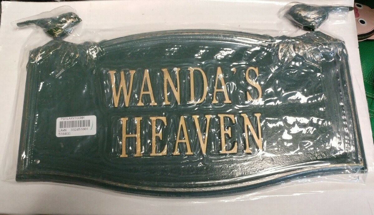Victorian Trading Co Wanda's Heaven Metal Garden Plaque Stake 5A