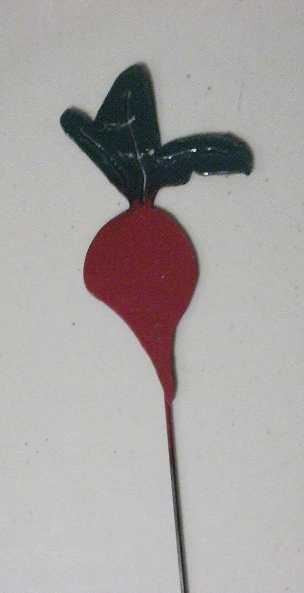 1 Radish Vegetable Garden Marker Made from Scrap Metal 5