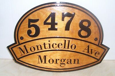 Personalized  WOOD SIGN STREET HOUSE NUMBER Family name.ENGRAVED.GIFT.