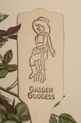 ' GARDEN GODDESS ' Weatherproof Garden Decor Sign Stoneware