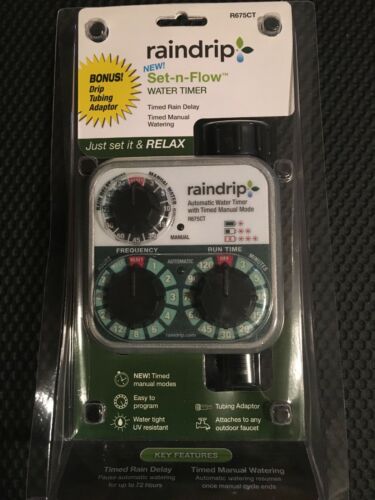 Raindrip Set-n-Flow Water Timer R675CT NEW