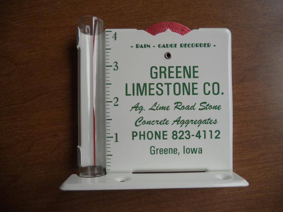 Greene, Ia., Iowa GREEN LIMESTONE CO. rain guage