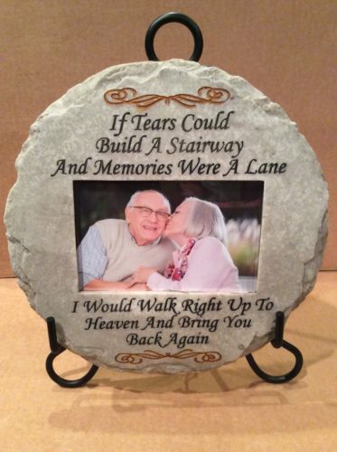 New Memorial Stepping Stone Picture With Easel If Tears Could Build A Stairway
