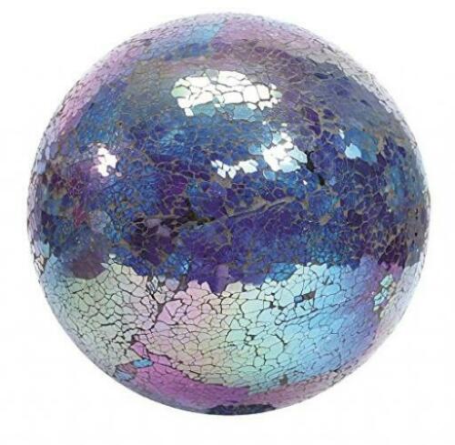 VCS GLMTBP10 Mosaic Glass Gazing Ball, Turquoise/Blue/Purple, 10-Inch