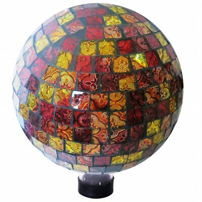 Alpine 10 in. Red and Gold Gazing Globe