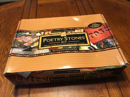 Poetry Stone Kit By Magnetic Poetry Cobblestone Brick Garden Deco New!