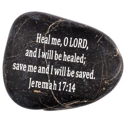 Engraved Inspirational Scripture Biblical Black Stones collection - Stone VIII :