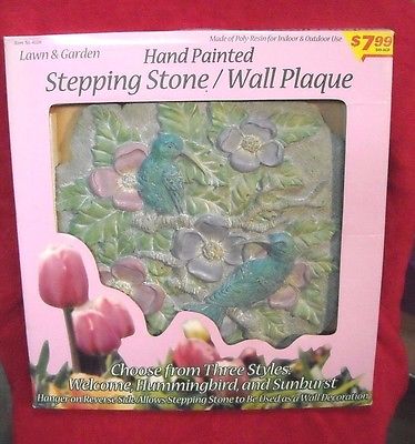 Hand Painted Stepping Stone Wall Plaque Hummingbird