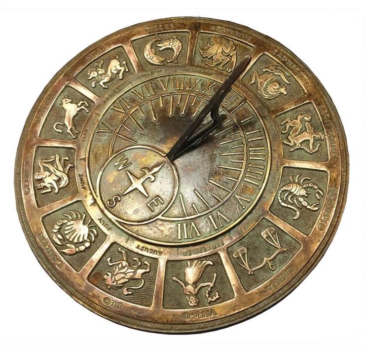 Zodiac Sundial in Patina Finish [ID 3768847]
