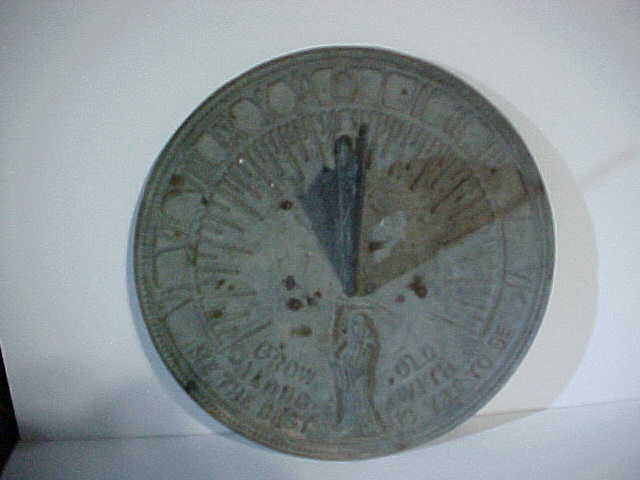 Vintage Sun Dial Grim Reaper Brass