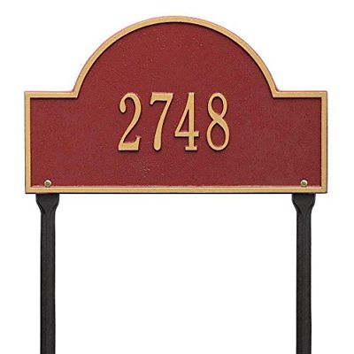 Arch Marker Address Sign Finish: Bronze and Gold
