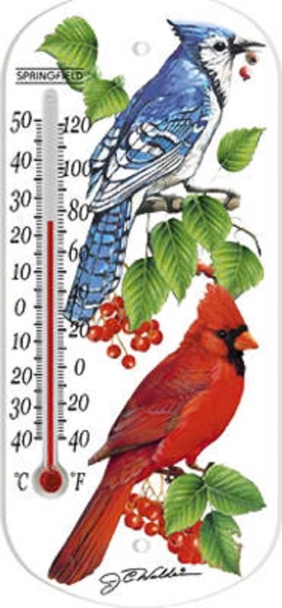 Springfield  Blue Jay & Cardinal Decorative Thermometer 90151-000-000