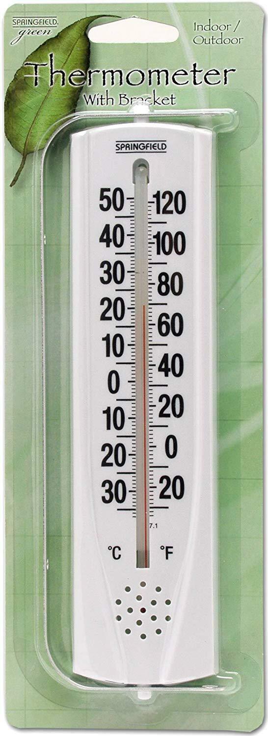 Springfield 2 Way Window Thermometer, Indoor/Outdoor, 90109