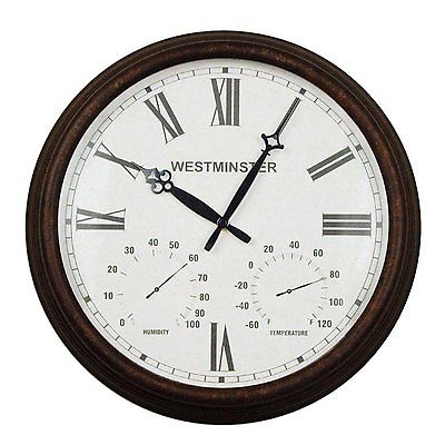 Luster Leaf 20056 Stratford Outdoor/Indoor Clock 16 Inches