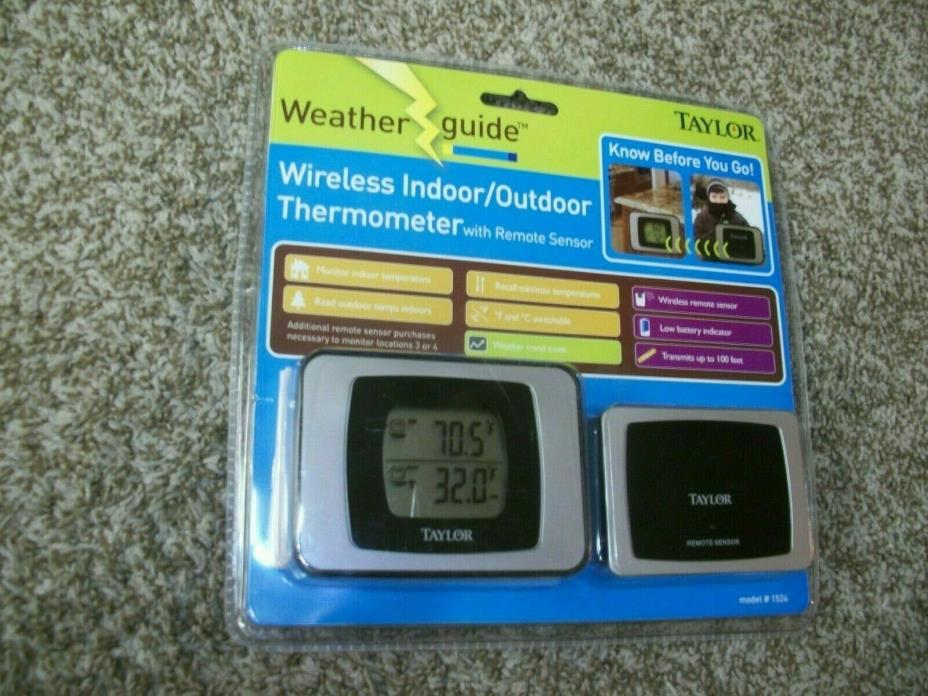 Taylor Wireless Indoor/Outdoor Thermometer with Remote Sensor Model #1524 SEALED
