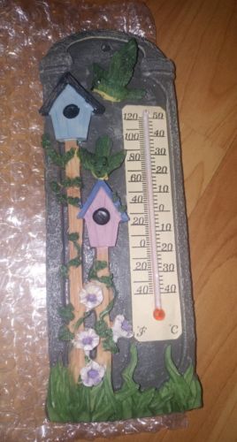 Wall Birdhouse Thermometer
