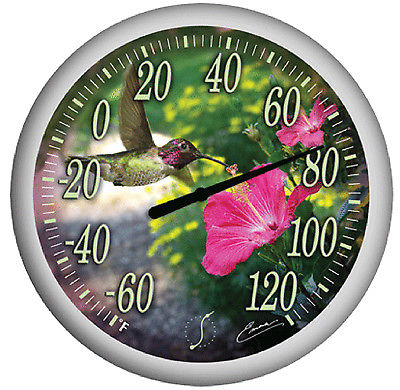 13-Inch Hummingbirds Outdoor Thermometer