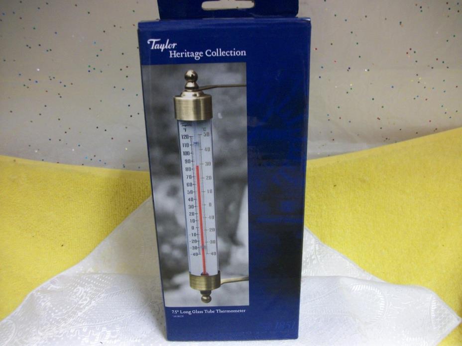 Taylor 483bzn Heritage Collection Glass Tube Thermometer, 7.5