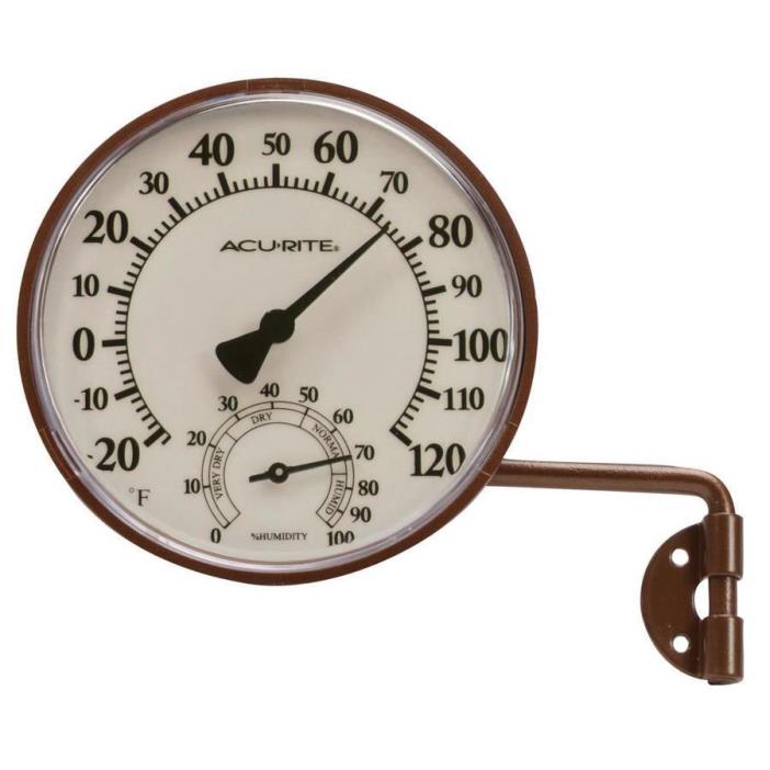 AcuRite Wireless Indoor/Outdoor Brass Swing Arm Thermometer